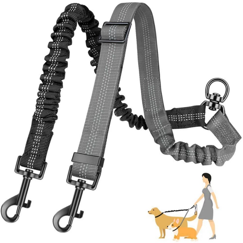 1PC Length 20CM Dual Dog Leash - đánh giá và giá Bungee Dog Leash Shock Absorbing
